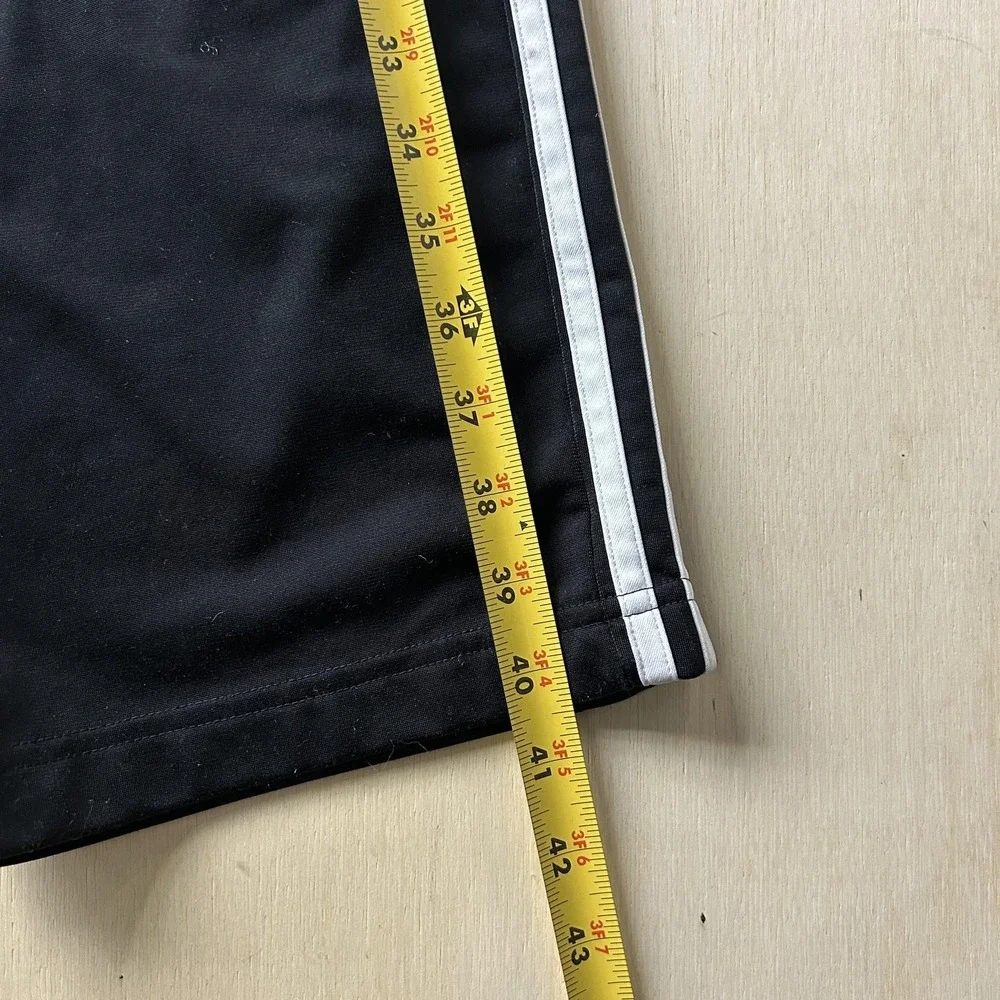 Adidas Track Pants Mens XL‎ Black Primegreen 3-Stripes Elastic Waist Pockets
